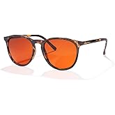BluBlocker, Demi-Tortoise Hyde Park Sunglasses with Scratch Resistant Lens | Blocks 100% of Blue Light and UVA & UVB Rays | Men, Women & Everyone | 2906K | Blue Light Glasses | Sunglasses