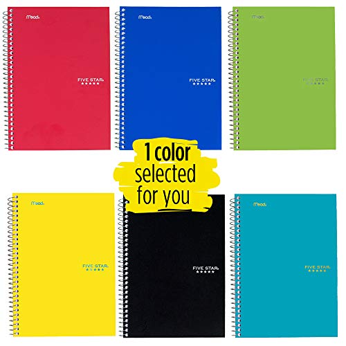Five Star Spiral Notebook, 2 Subject, College Ruled Paper, 100 sheets, 9-1/2