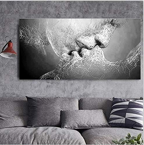 ndegdgswg Kissing painting, abstract painting, printed poster, home image, bedroom, living room, decorative painting 15x21cm no frame xdr1115