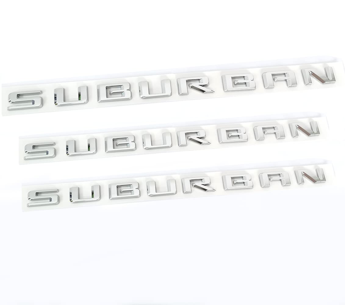 Photo 1 of 3pack OEM 2021 Suburban Emblem 3D Letters Badge Compatible with 2019-2025 Suburban 84910061 Chrome