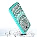 LG K10 Case,LG Premier LTE Case Clear,K10 Phone Case Unlocked with HD Screen Protector, AnoKe[Scratch Resistant] Colorful Flower Cute Women Girl Ultra Thin Slim TPU Phone Cover for LG K10 TM CH Mint
