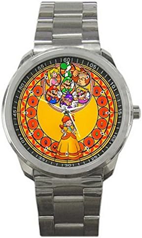 1STG075 daisy mario Cartoon Stained Glass Men Women sport Watch