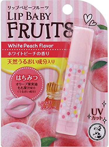 Lip baby fruits JAPAN Scent 4.5g of Mentholatum lip baby fruit White Peach