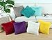 CaliTime Super Soft Throw Pillow Cover Case for Couch Sofa Bed Solid Plush Faux Fur 18 X 18 Inches Teal