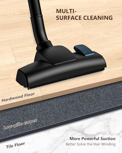 SINCHER Corded Stick Vacuum Cleaner, 21KPa Lightweight Vacuum with Powerful Suction, 6-in-1 Handheld Vacuum with HEPA Filter for Hard Floors, Pet Hair, Carpet, Tile, Home Cleaning Solution