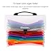13 Pockets Plastic Expanding Accordion Folders A4/Size Letter Paper Handle Portable File Organizer Multi-Colour Large Capacity Document Holder