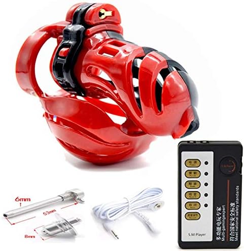 Vibradors Women 3D Design Male Chastity Device Ball Stretcher Male Ring Scrotum Male Plug Cage Male Electric Happy Toys for Men,Whole Set,50mm,T-Shirt
