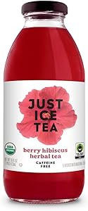 Just Ice Tea Organic Berry Hibiscus Herbal Tea, 16 FZ
