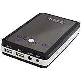 XTPower MP-10000 External Battery Pack with 10000mAh using dual USB 5V and DC 9V / 12V 2A output for many devices. Wall and Car Charger included.