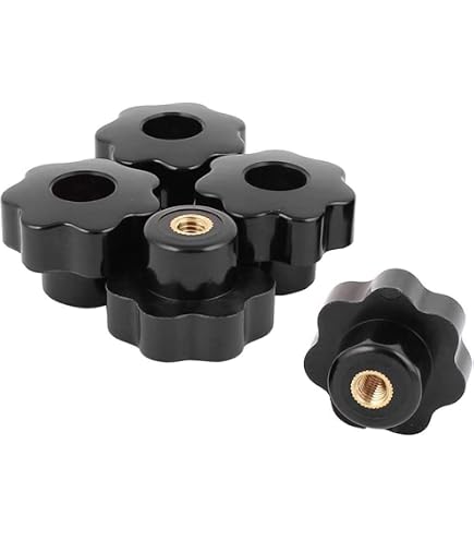Othmro 4 pomos de tuerca de bloqueo de estrella, M8x50mm rosca hembra de repuesto de tornillo de mano de estrella, perillas de apriete tornillos de apriete, perilla de estrella, piezas de Othmro 4 pomos de tuerca de bloqueo de estrella, M8x50mm rosca hembra de repuesto de tornillo de mano de estrella, perillas de apriete tornillos de apriete, perilla de estrella, piezas de