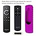 Fintie Silicone Case for Fire TV 4K / 2nd Gen Fire TV Stick / Fire TV Cube Voice Remote, Compatible with Echo / Echo Dot Alexa Voice Remote - Honey Comb Series [Anti Slip] Shock Proof Cover, Purple