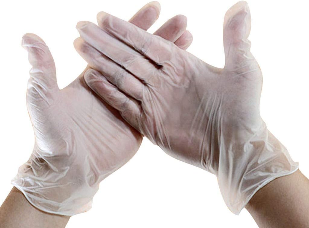FACAIAFALO Nitrile Disposable Gloves White Transparent Free Gloves Food Grade Gloves Sanitary Cleaning Family Pack 100 pcs