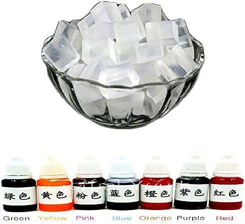 500g Transparent Glycerin Soap Base + 10mlX7 Colour Special Pigments for DIY Handmade Soap