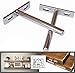 2 Invisible Floating Shelf Brackets - Completely Hidden - Flush Mount - Low Profile - Invisible Supports for Any Type of Shelf - Hardened Steel Blind Supports 5-8