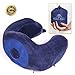 Royal Rest New Multi-Function Design U-Shaped Best Memory Foam Travel Ideal for Sleeping, Driving, Flights, Work & More-Contour Neck Pillow for Men & Women, 11 x 11 x 5.1 inches, Dark Blue