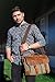 TORRO Messenger Laptop Bag Canvas Vintage Genuine Leather Satchel Shoulder Bag