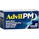 Advil PM (80 Count) Pain Reliever / Nighttime Sleep Aid Caplet, 200mg Ibuprofen, 38mg Diphenhydramine