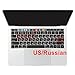 Batianda Russian Characters Keyboard Cover Skin for New Apple MacBook Pro 13 15 inch with Touch Bar 2019 2018 2017 & 2016 Release Premium Waterproof Silicone Keyboard Protector (Black)