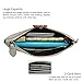 Befen Women Genuine Leather Minimalist Clutch Wallet Purse Wristlet for iPhone 7/6s/6 plus, Samsung Note 5/4-Light Gray
