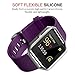 Fitbit Blaze Accessories Classic Band Small, UMTele Soft Silicone Replacement Sport Strap Band with Quick Release Pins for Fitbit Blaze Smart Fitness Watch Plum, Frame Not Included (5.5