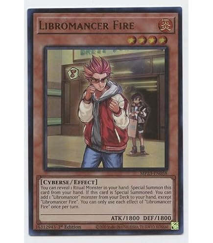 Libromancer Firestarter – Yu-Gi-Oh Einzelkarte BACH-EN088, Super Rare, 1. Edition Aus Battle Of Chaos