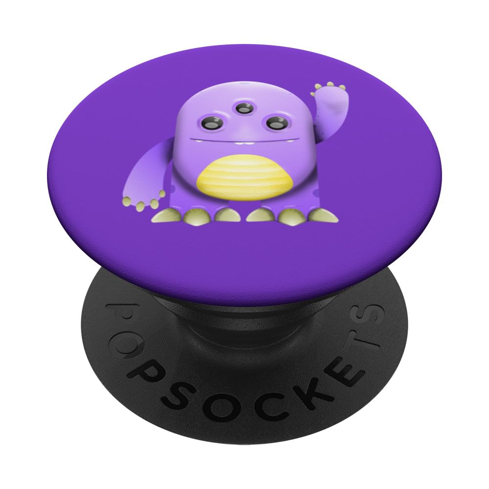 Cute Purple Monster Pop Socket Halloween Cute Halloween PopSockets Swappable PopGrip