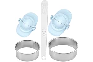 DECHOUS Dumpling Maker Set Press and Cutter for Pierogi Ravioli and Empanadas Includes Dough Molds