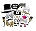 7-gost 21PCS 2022 New Year's Eve Party Card Masks Photo Booth Props Supplies Decorations