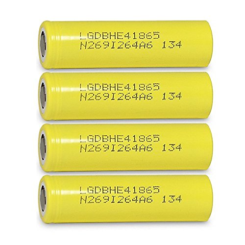4 lg he4 18650 2500mah 20a 3.7v rechargeable flat top batteries