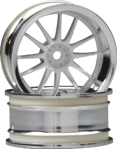 HPI Racing 3285 Work XSA Wheel 26mm Chrome/White with 9mm Offset (Set of 2)