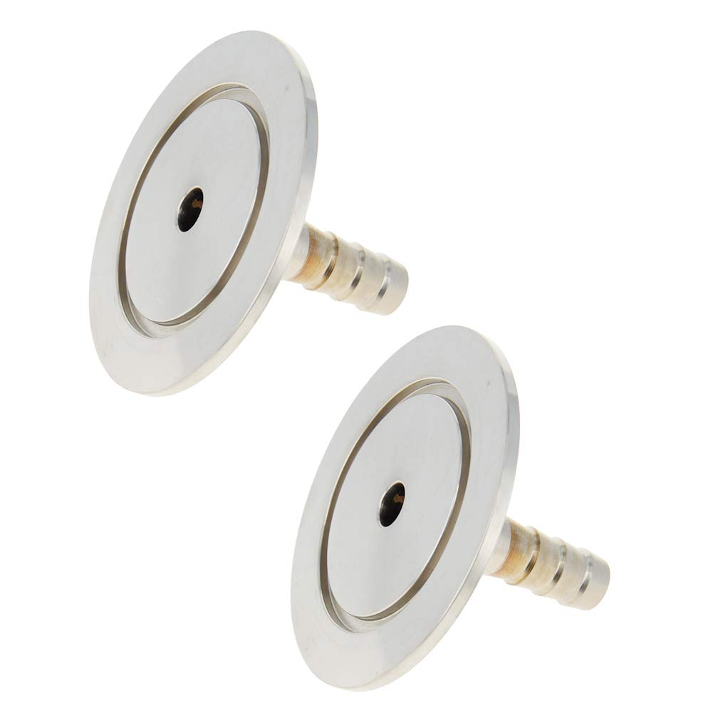 Othmro Clamp Hose Adapter 2.953 Inch Flange to 1/2 Inch Hose Barb Sanitary Fitting 2 Pcs