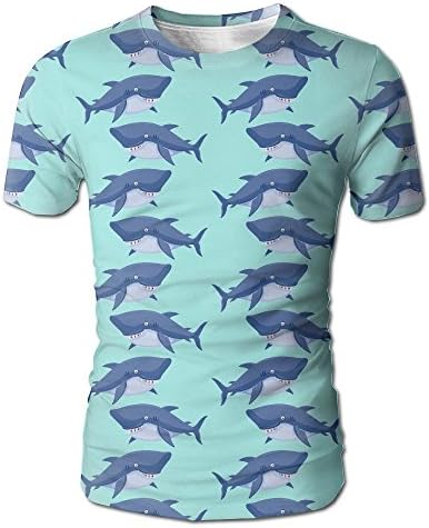 MIPU SHANGMAO Shark Men's Baseball Sports Duplex Printing Tshirts 3D Printing Short Sleeves Tee