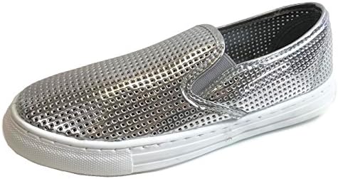 Slip On Fashion Sneakers White Sole Shoes Closed Toe