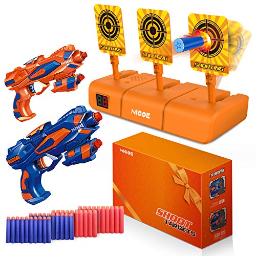 NIGOE Electronic Digital Shooting Target with 2 Blaster Guns, 40 Refill