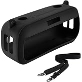 Carrying Silicone Cover Case Compatible with New Bose SoundLink Max Portable Speaker (Black)
