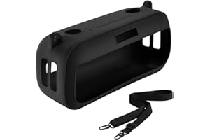 SERACLE Carrying Silicone Cover Case Compatible with New Bose SoundLink Max Portable Speaker (Black)