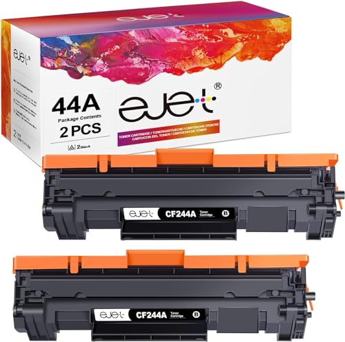 ejet 44A Compatible for HP 44A CF244A Toner Cartridges for HP LaserJet Pro M15w M15a M16a M16w LaserJet Pro MFP M28w M28a M29a M29w M28-M31 (Black, 2-Pack)