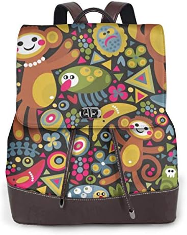 手提げ タウンリュック おもしろい 軽量 レディース リュック ビジネスバッグ おしゃれ おもしろい 旅行 通勤 リュックサック ショルダーバッグ 通学 正規品送料無料 B0nfj7kb サル柄 ポシェット Puレザー バックパック 新作製品 世界最高品質人気 マザーズバッグ