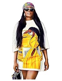 Vestido de manga corta para mujer - Simple ajuste suelto blanco Mini vestido