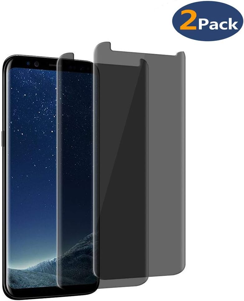 LEDitBe Samsung Galaxy S8 Screen Protector Privacy Anti-Spy,[3D Curved][Easy to Install][Anti-Scratch][No Bubble][9H Hardness] Privacy Anti-Peep Tempered Glass Screen Protector for Galaxy S8