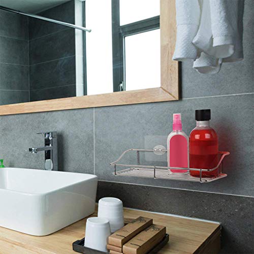 Bathroom Shelves,Fheaven Shower Caddy Adhesive Bathroom Storage Shelf Kitchen Rack Organizers Drain Rack Soap Rack