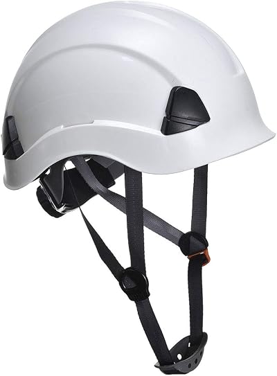 Portwest PS53 Safety Hard Hat White 6 Point Harness Vented ABS Unvented