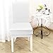 CosyVie Super Fit Universal Stretch Dining Chair Covers, Removable Washable Slipcovers for Dining Room Chairs 6 Pcs/Pack (White)