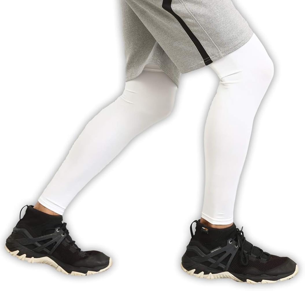 Tough Outdoors Compression Leg Sleeves - Full Leg Sleeves for Men, Women & Youth - Basketball & Football Leg Sleeves - UPF 50 Sun Protection : Clothing