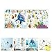 Removable Creative DIY 3D The World Under Sea Wall Decals for Kids Room Bedroom Nursery Room Cute Fish Blue Dolphin Seagrass Coral Wall Art Decor Decal Stickers for Window Bathroom Classroom