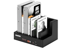MAIWO 4 Bay Hard Drive Docking Station with Offline Cloning, External Hard Drive Cloner Duplicator for 2.5'' 3.5'' SATA SSD H