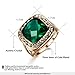 Yoursfs Green Crystal Rings for Women 18K Rose Gold Plated Cocktail Jewelry Sparkle CZ Rings for Wedding