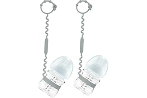 YUNAEDUO Toy Straps for Baby, Silicone Toy Straps for Stroller, Toy Safety Straps for Teether Toy, Pacifier, Sippy Cup Straps, Adjustable Toy Holder for Stroller, High Chair - BPA Free (Gray)