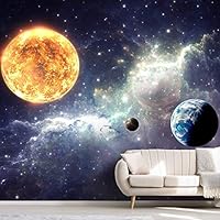 Wall Mural The Beautiful Space World Removable Self-Adhesive Wallpaper Wall Decoration for Bedroom Living Room - 66x96 inches