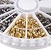 PH PandaHall About 590 Pcs Iron Crimp Beads Covers Cord End Caps Width 3mm for Jewelry Making 6 Colors